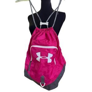 Under Armour Fuchsia Drawstring Backpack Gym bag